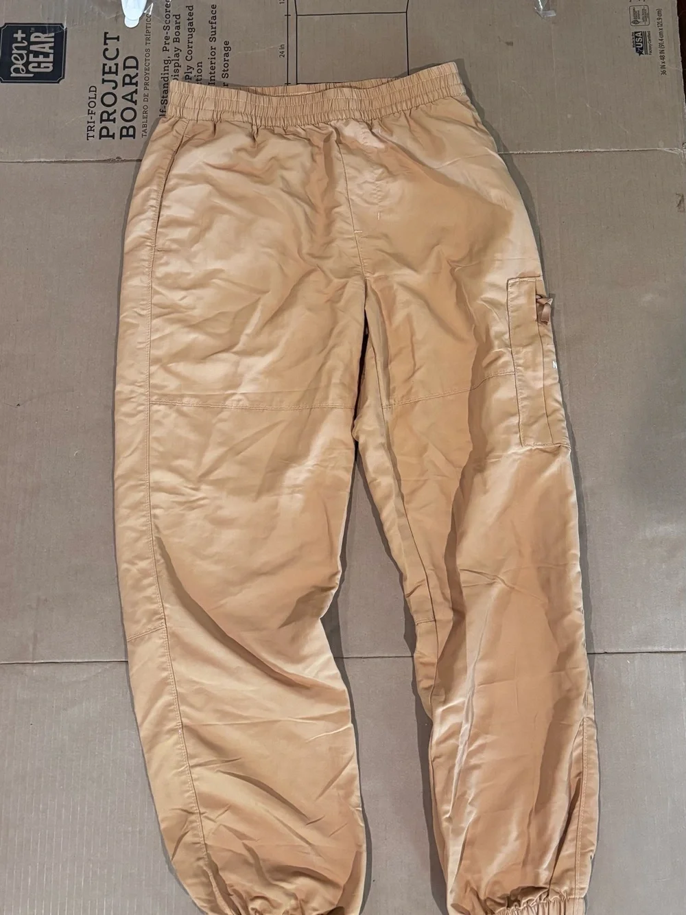 The North Face Tan Cargo Joggers with Elastic Cuffs